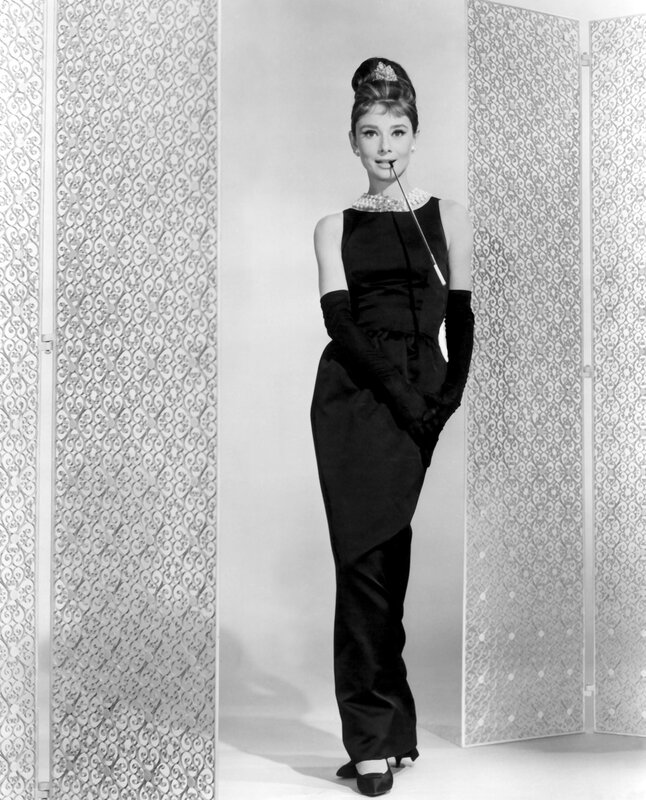 Audrey Hepburn in black dress