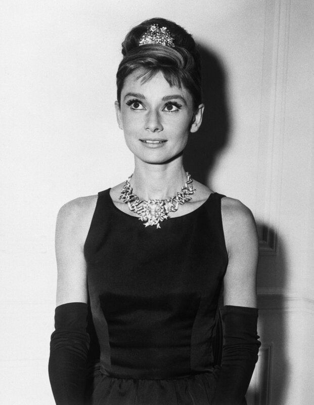 Audrey Hepburn in black dress
