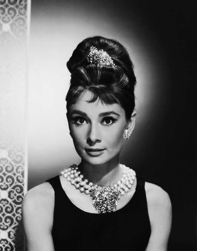Audrey Hepburn in black dress