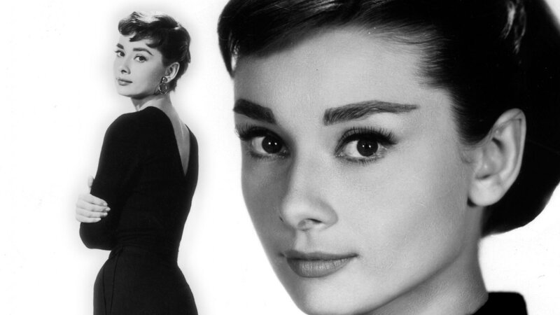 Audrey Hepburn in black dress
