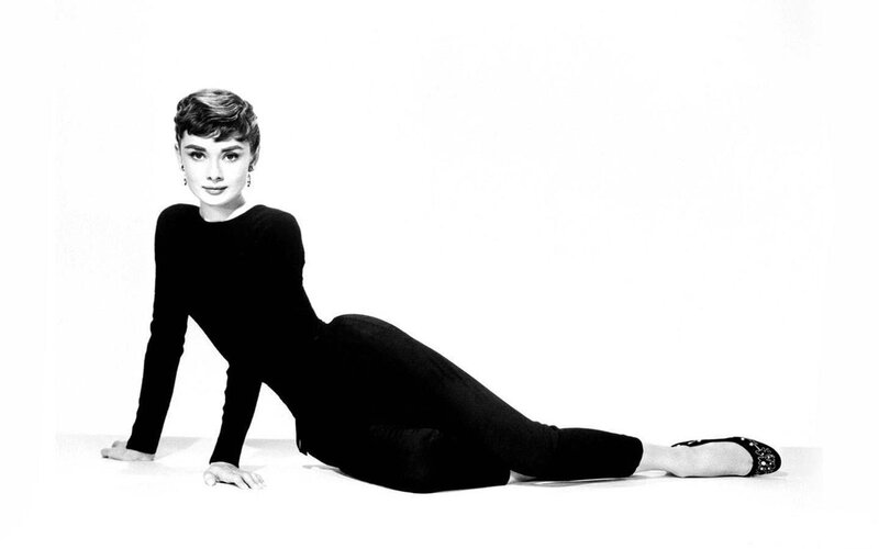 Audrey Hepburn in black dress
