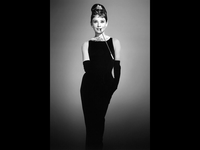 Audrey Hepburn in black dress
