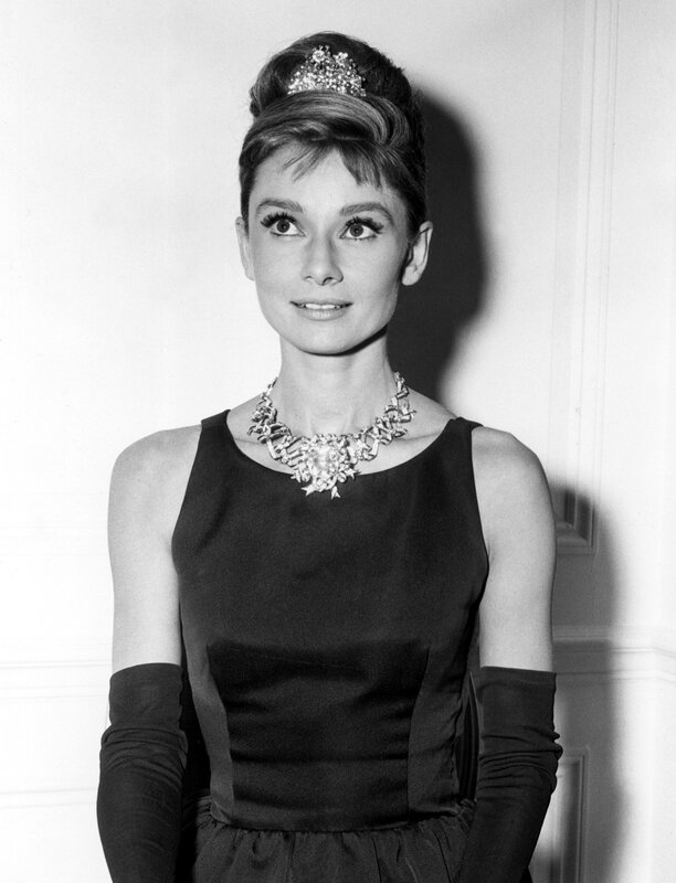 Audrey Hepburn in black dress