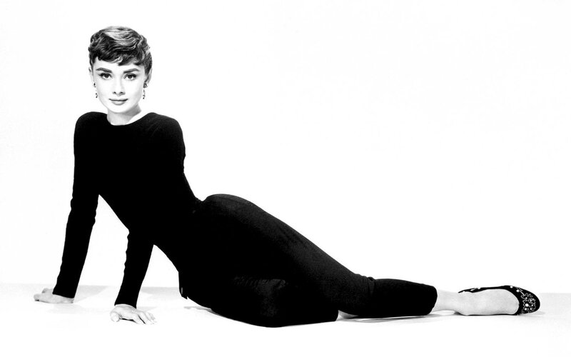 Audrey Hepburn in black dress
