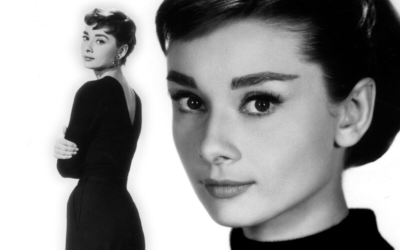 Audrey Hepburn in black dress