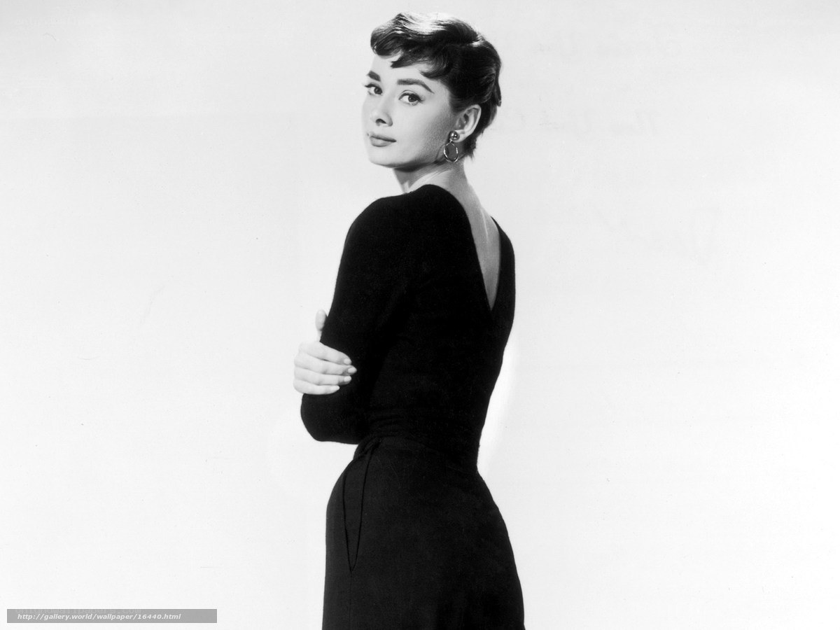 Audrey Hepburn in black dress