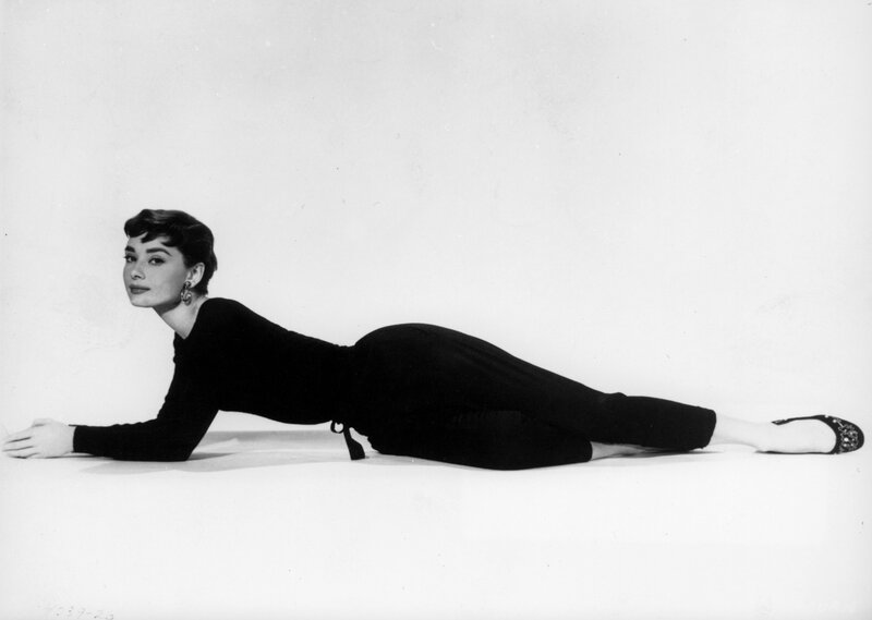 Audrey Hepburn in black outfit