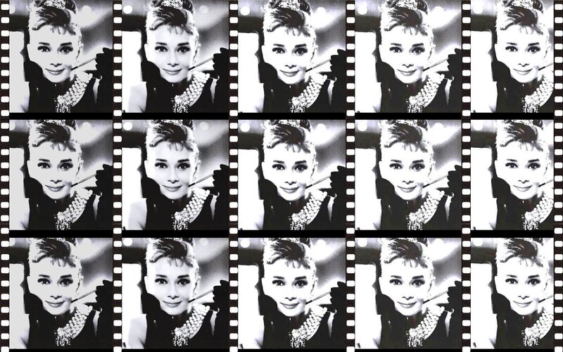 Audrey Hepburn in Pearls — Black