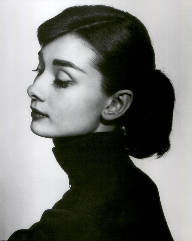 Audrey Hepburn in profile