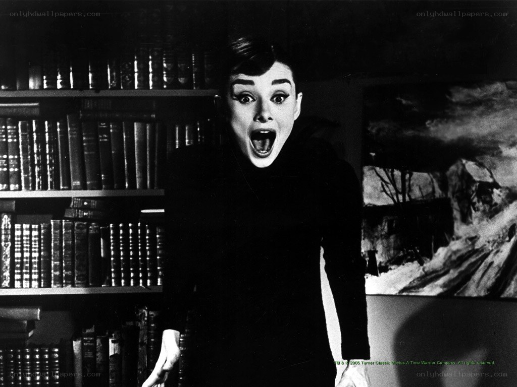 Audrey Hepburn in shock
