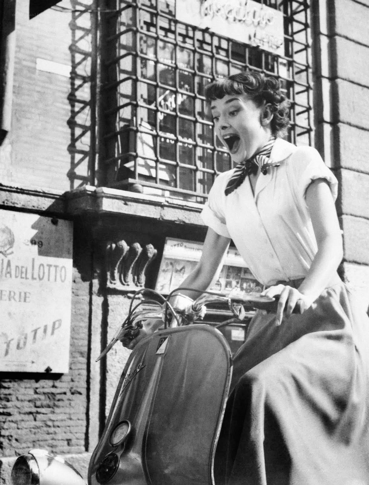 Audrey Hepburn on a scooter
