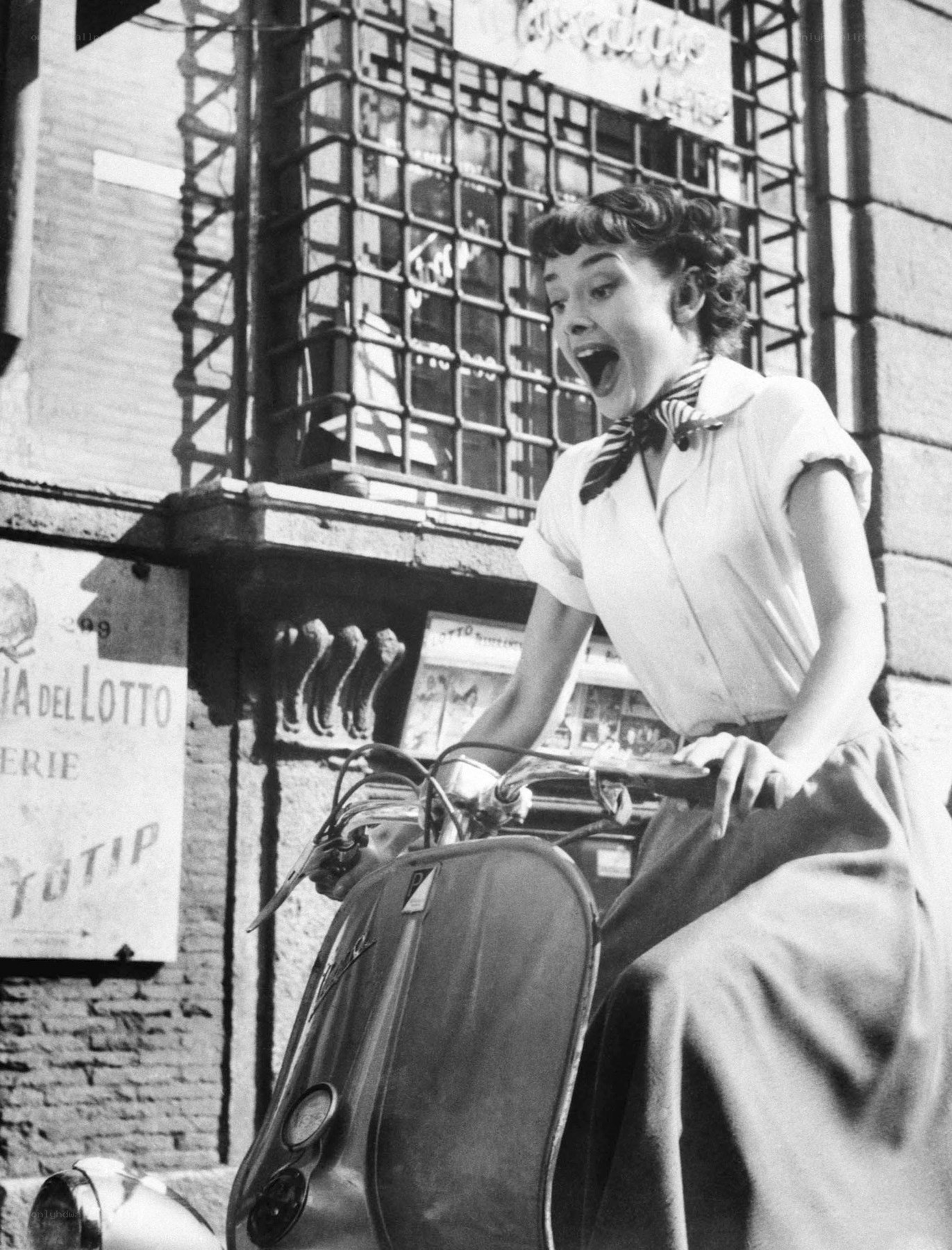 Audrey Hepburn on a scooter