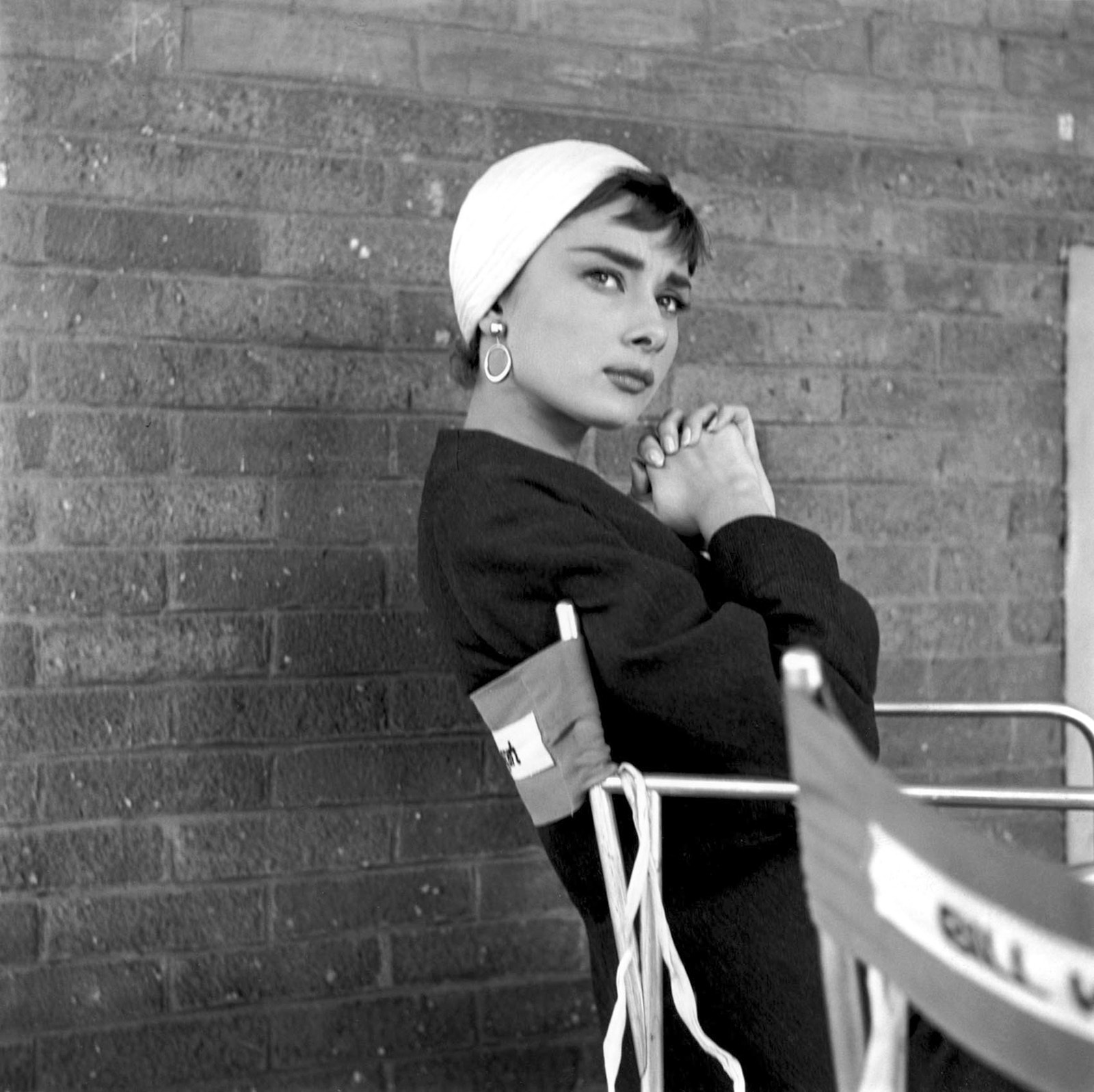 Audrey Hepburn on set