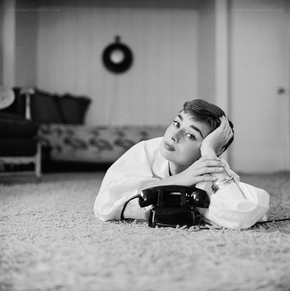 Audrey Hepburn on the floor