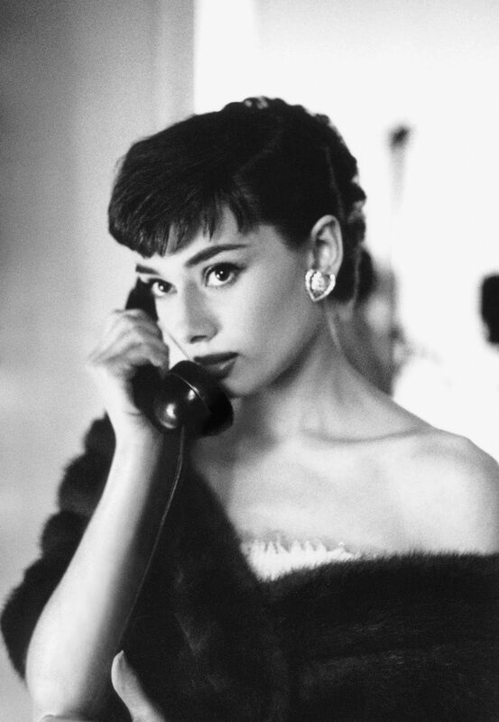 Audrey Hepburn on the phone