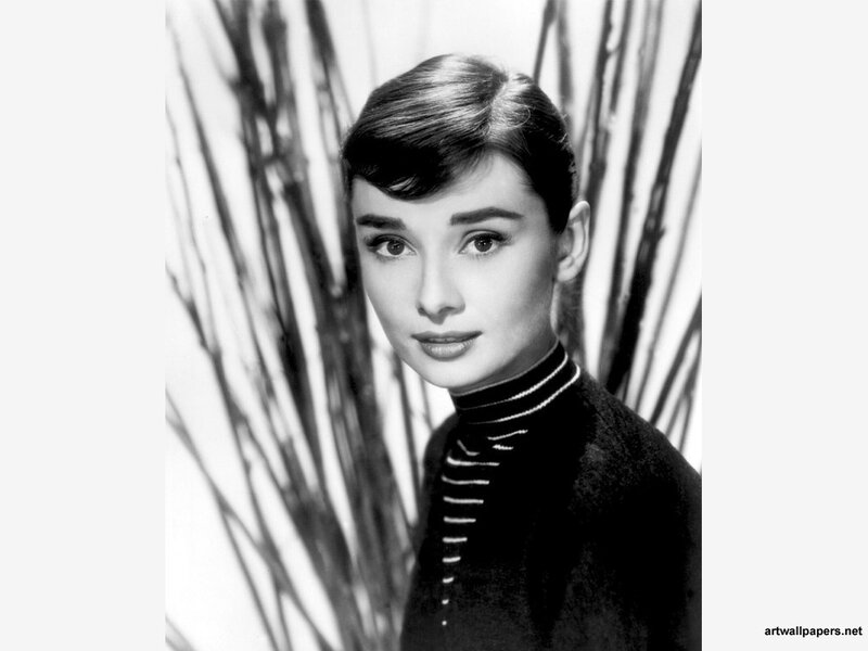 Audrey Hepburn Portrait — Black
