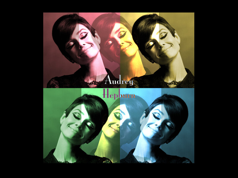 Audrey Hepburn Portrait — Pink, Stylish, Artistic