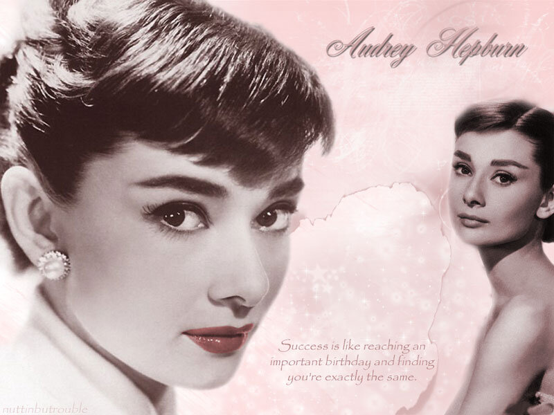Audrey Hepburn Portrait — Pink