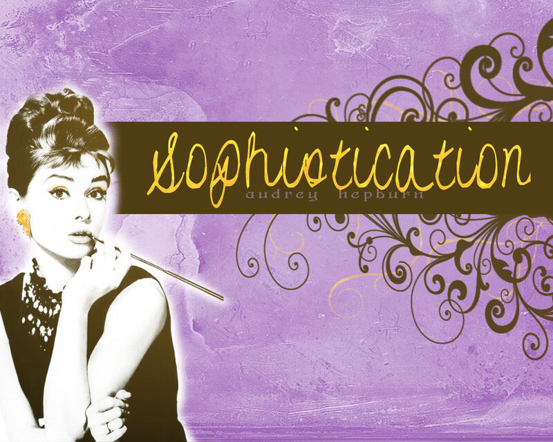 Audrey Hepburn Portrait — Purple