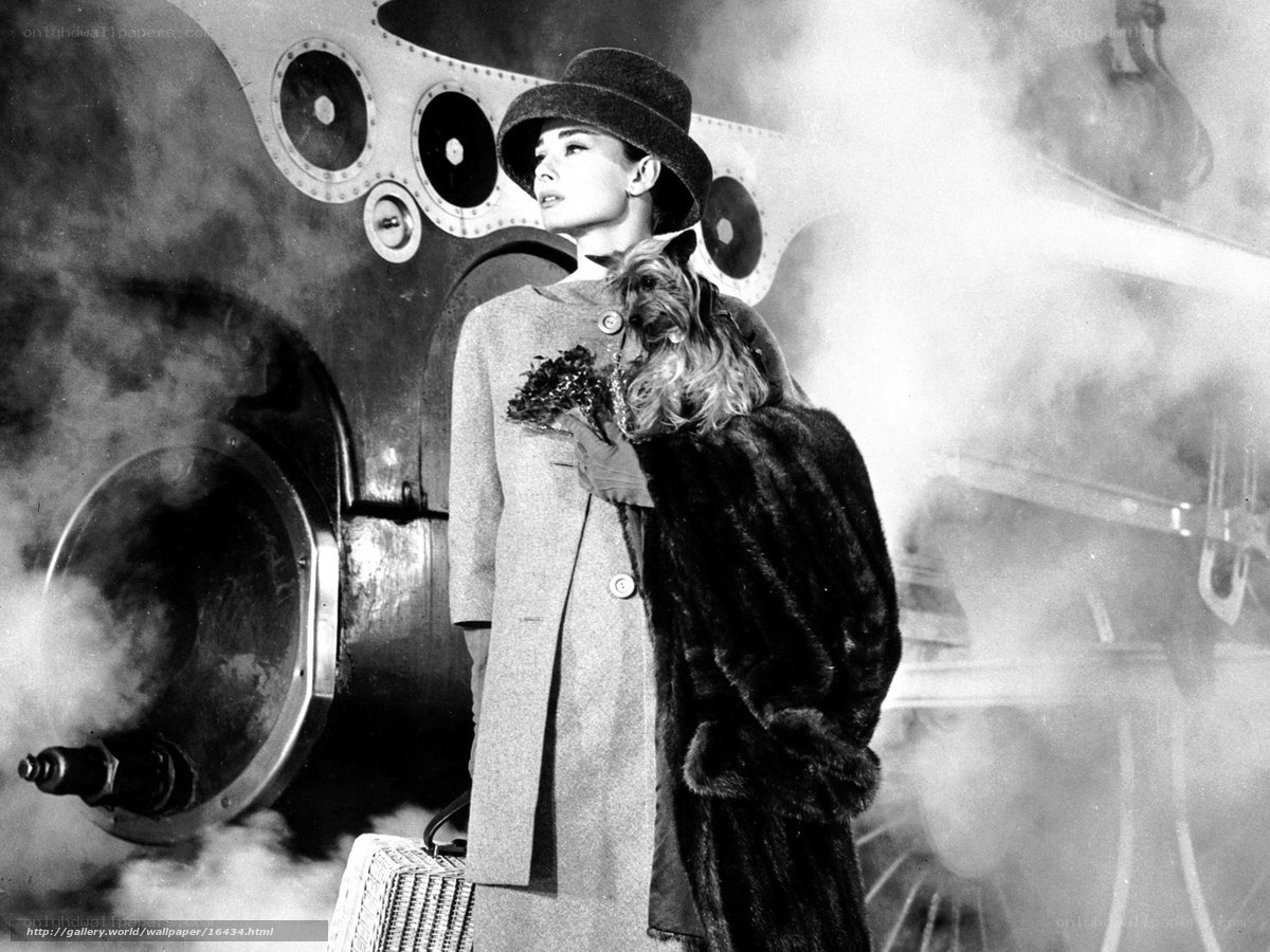 Audrey Hepburn with dog