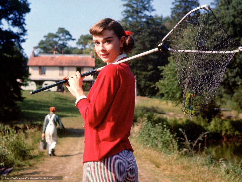Audrey Hepburn with net