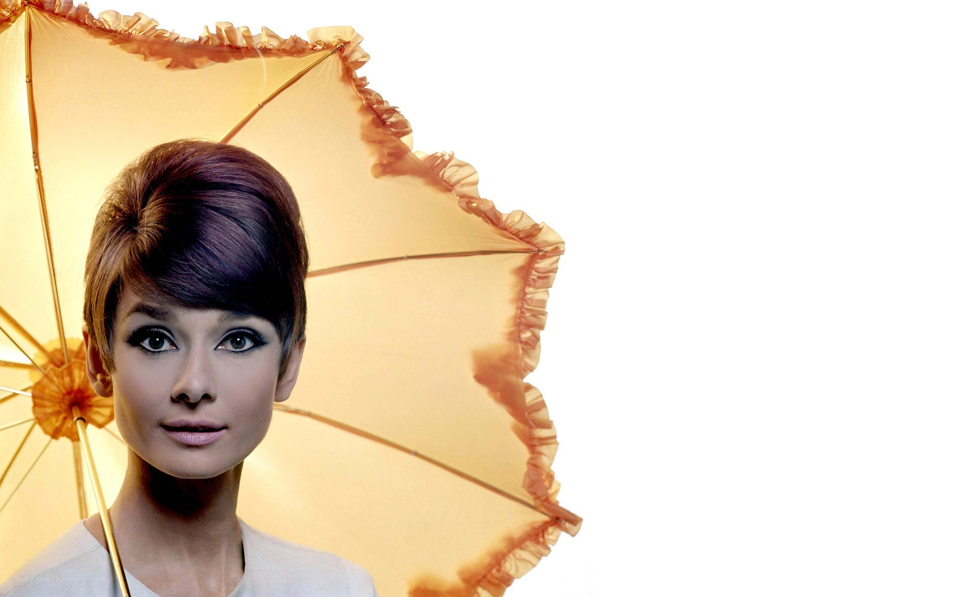 Audrey Hepburn with parasol
