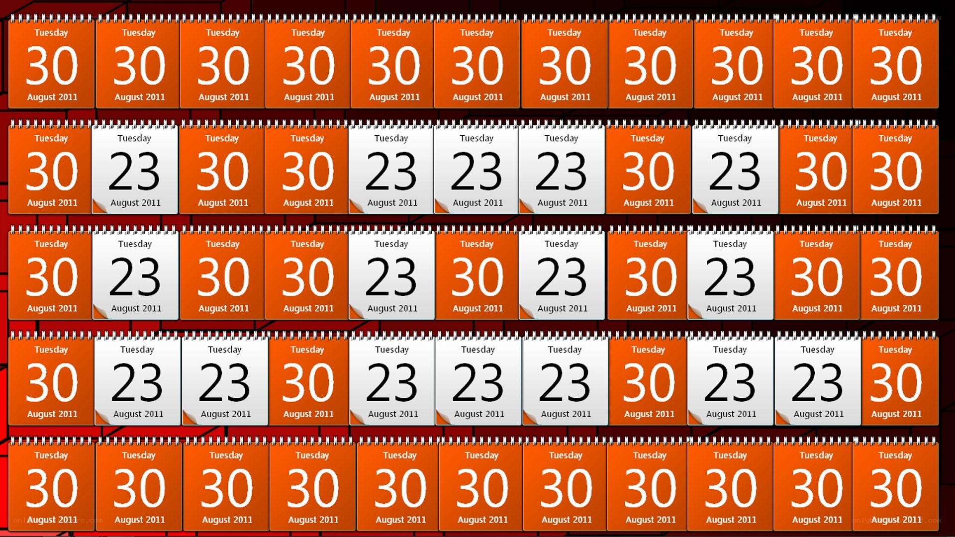 August 2011 calendar grid