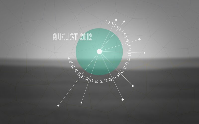 August 2012 calendar design