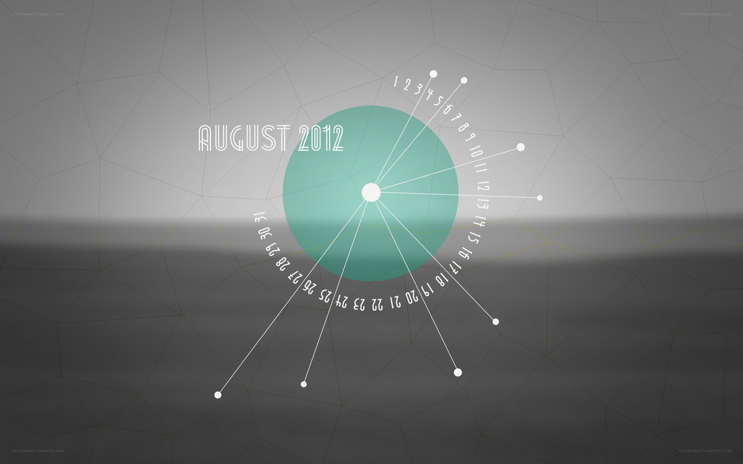 August 2012 calendar design