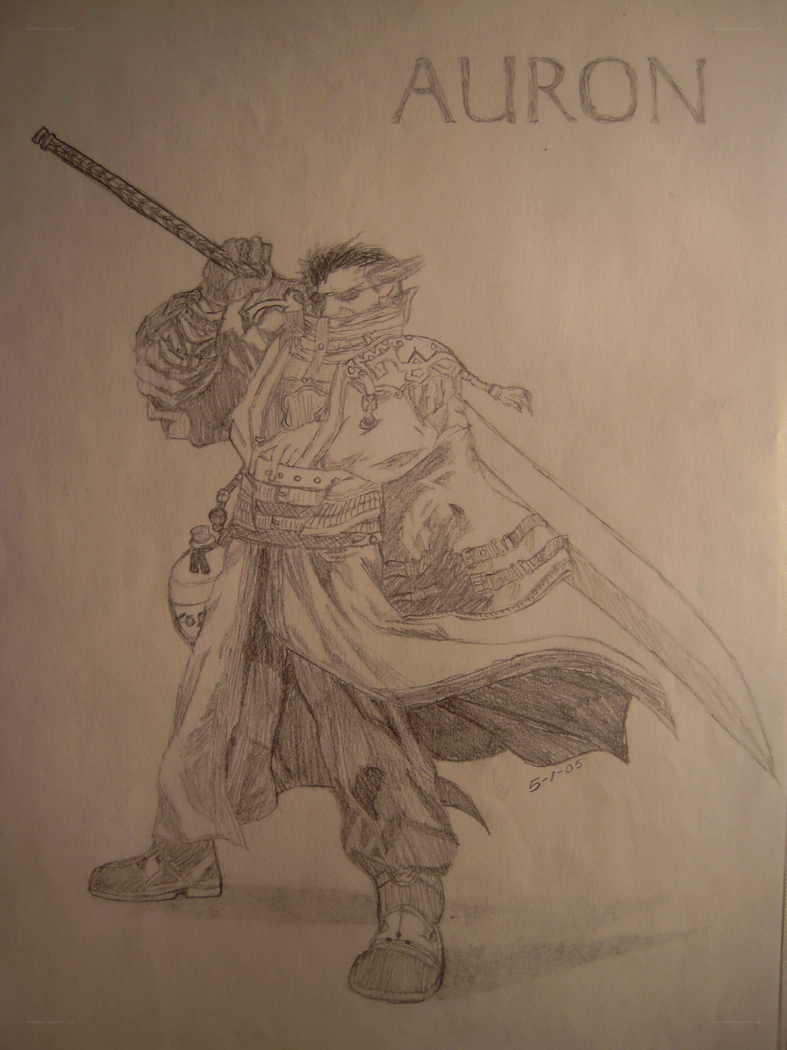 Auron character sketch