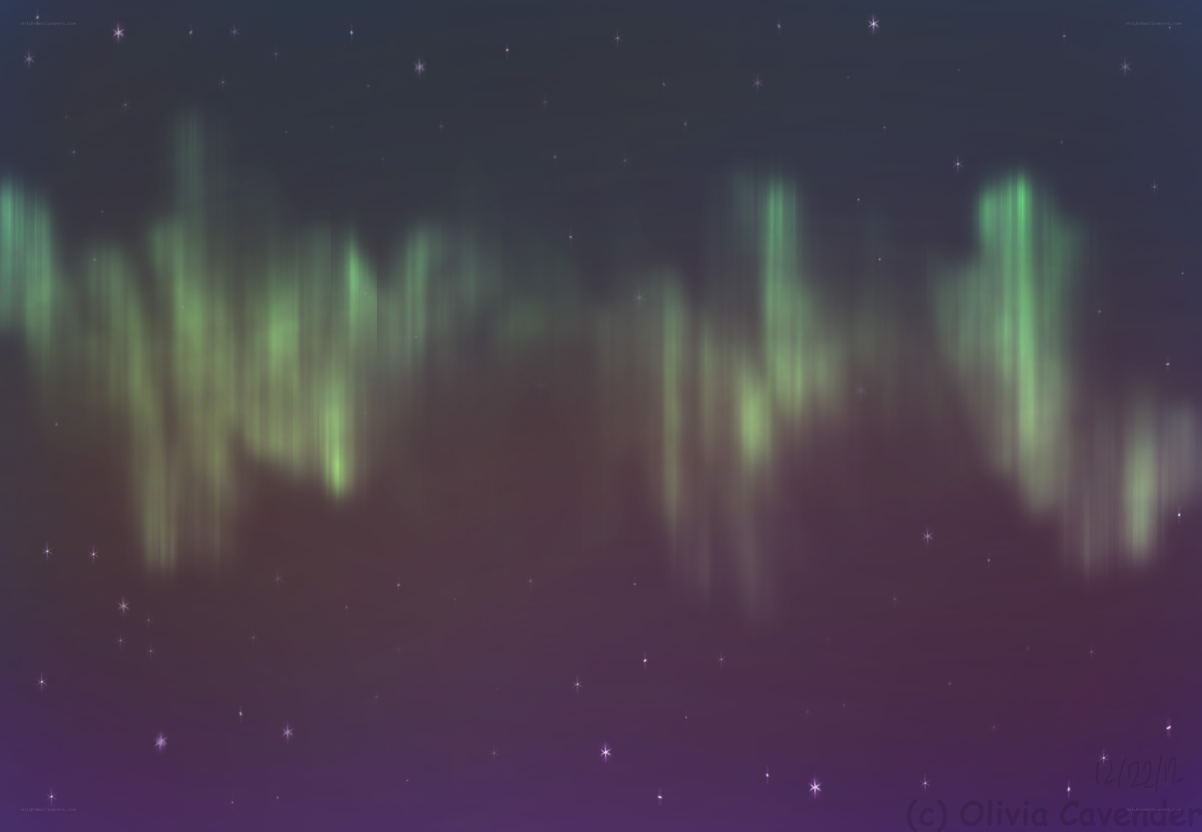 Aurora borealis at night