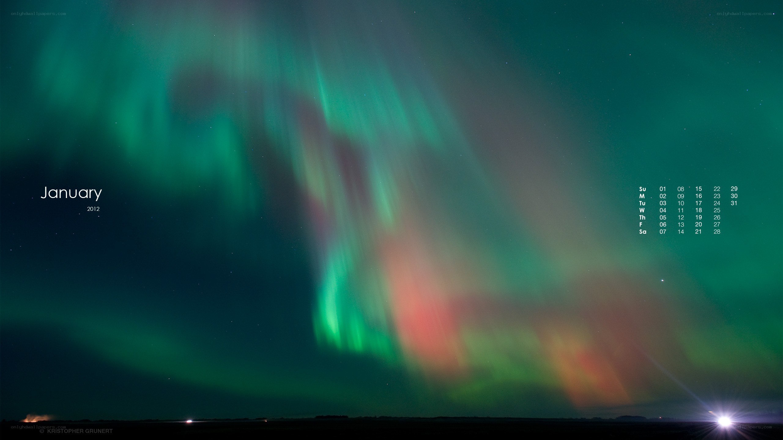 Aurora borealis calendar