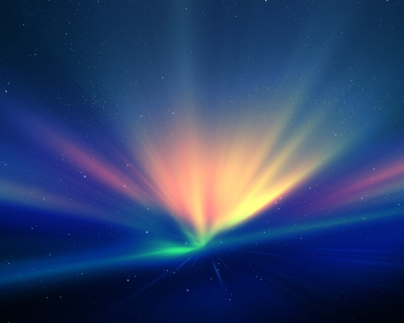 Aurora Borealis Display — Blue, Dramatic