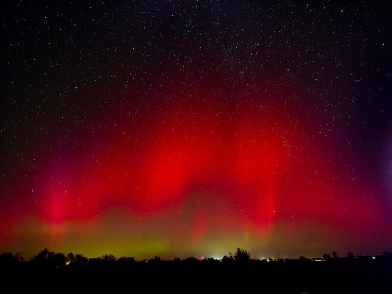 Aurora Borealis Display — Red
