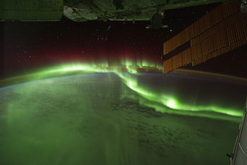 Aurora Borealis from Space — Green