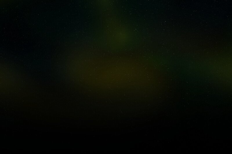 Aurora Borealis in Night Sky — Green
