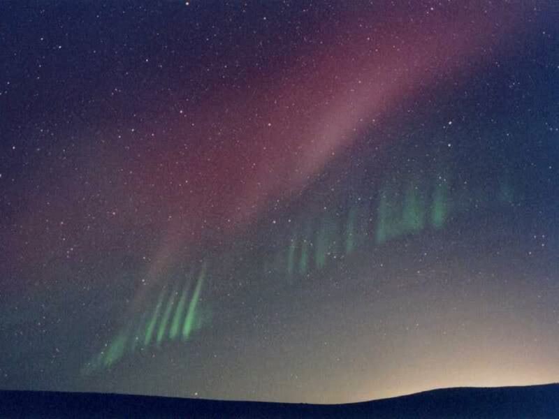 Aurora Borealis in Night Sky