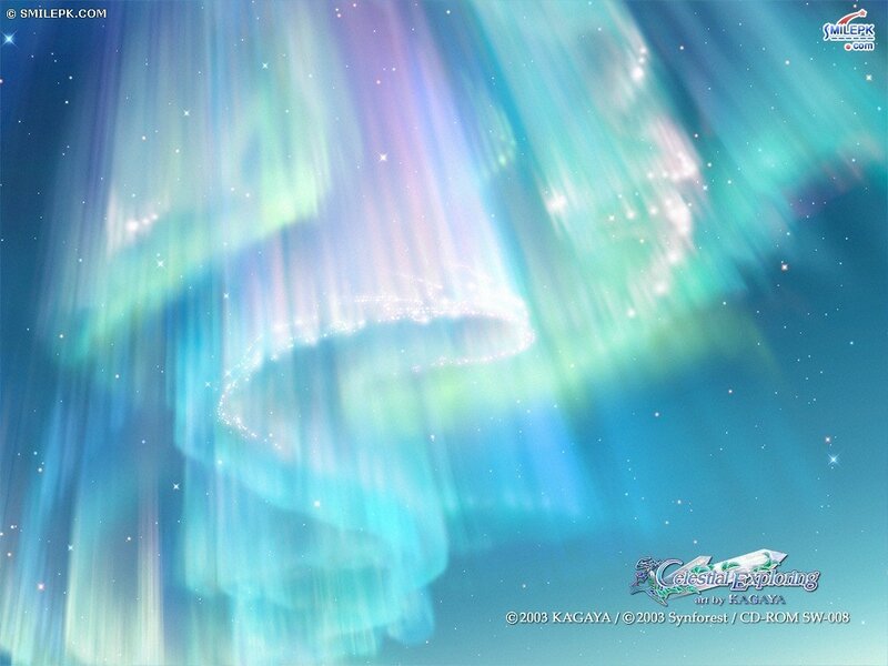 Aurora borealis in space