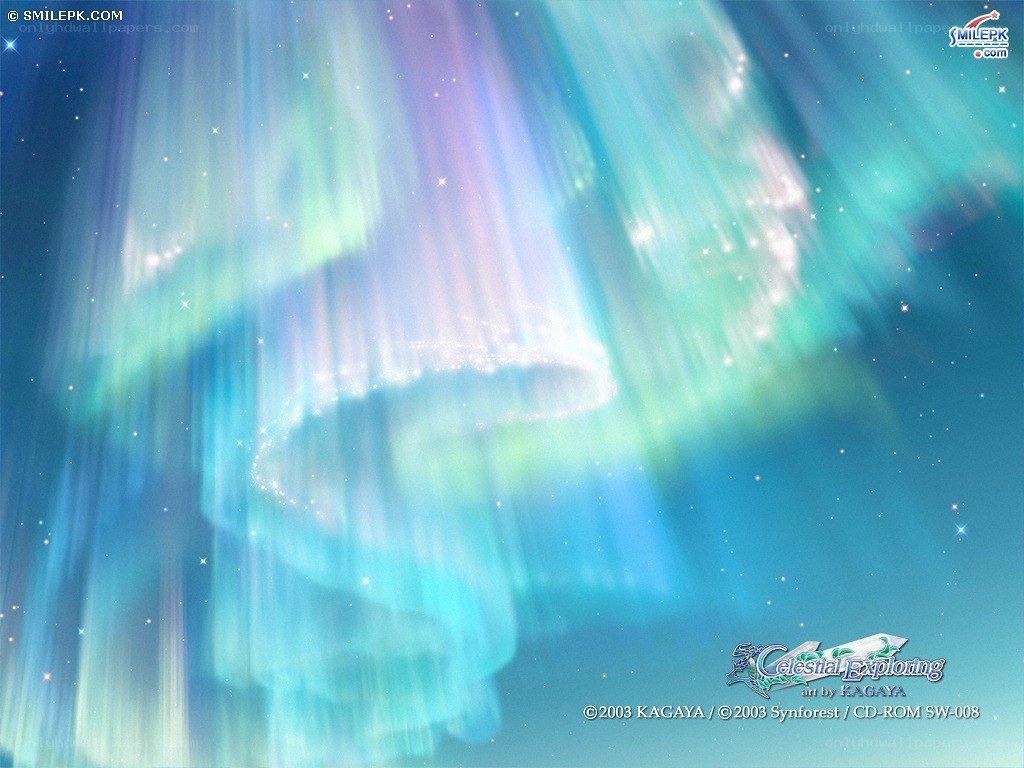 Aurora borealis in space