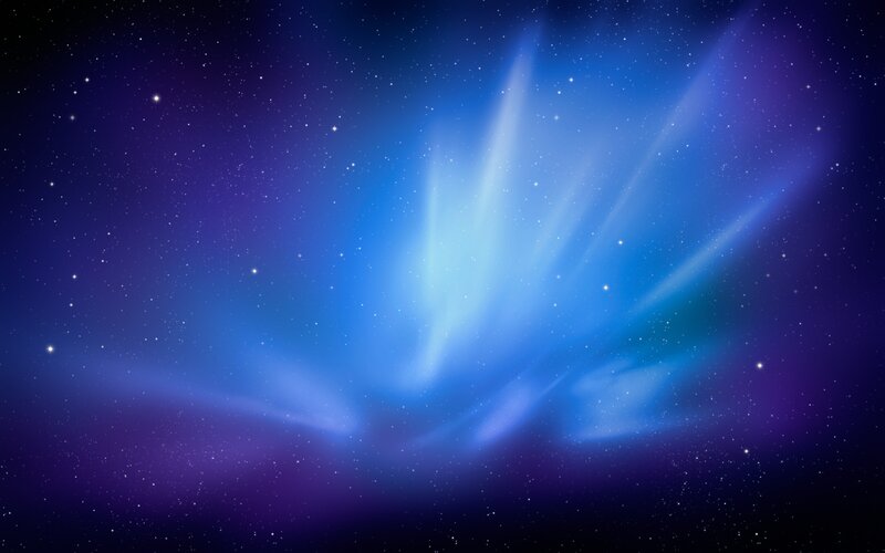 Aurora Borealis in Space — Blue, Serene