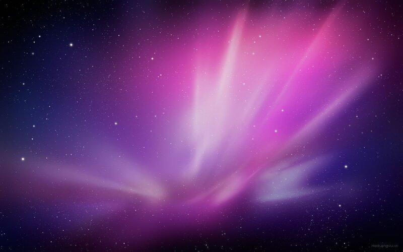 Aurora Borealis in Space — Purple, Serene
