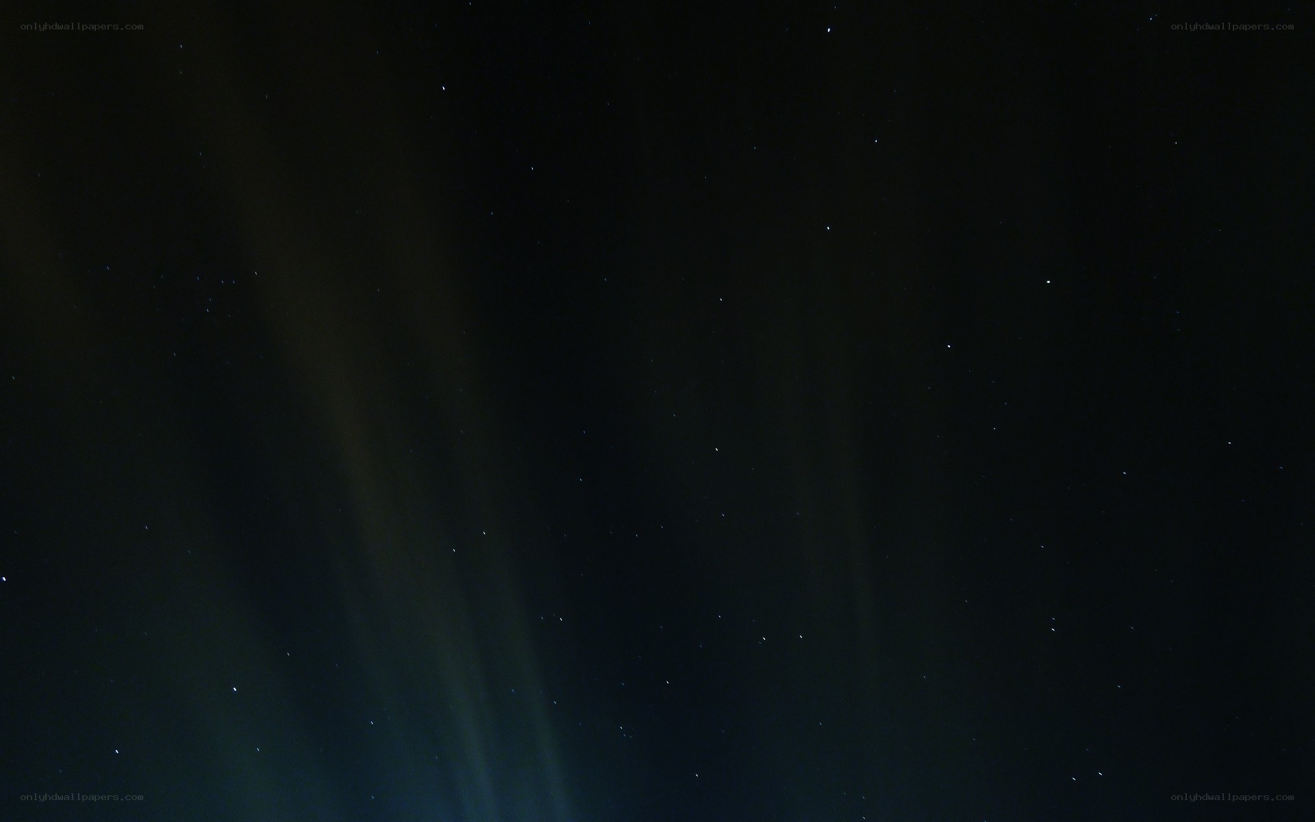Aurora borealis in the night sky
