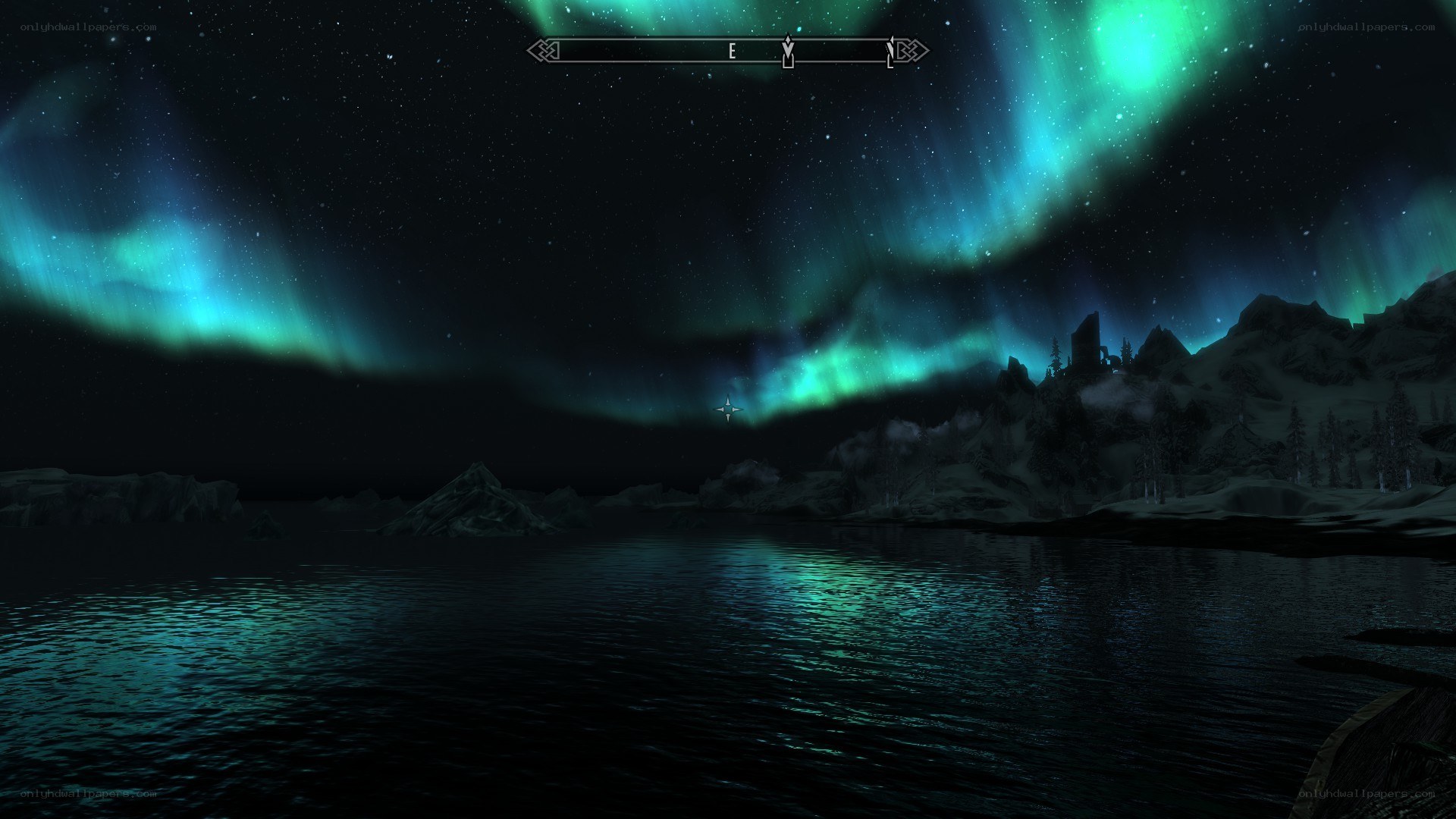 aurora borealis over a lake