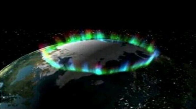Aurora Borealis over Earth — Green, Dramatic