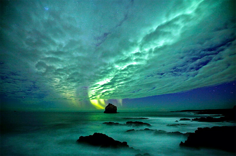 Aurora Borealis over Ocean