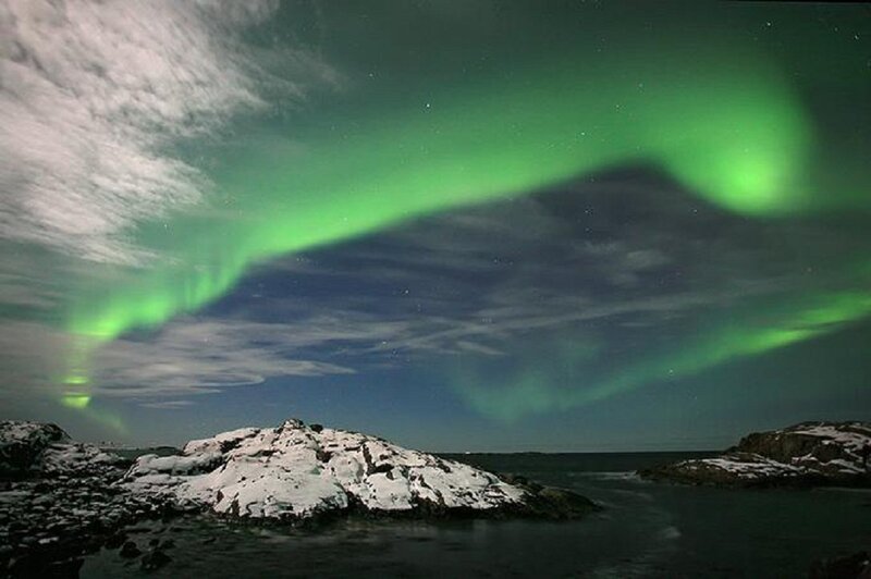 Aurora Borealis over Rocks