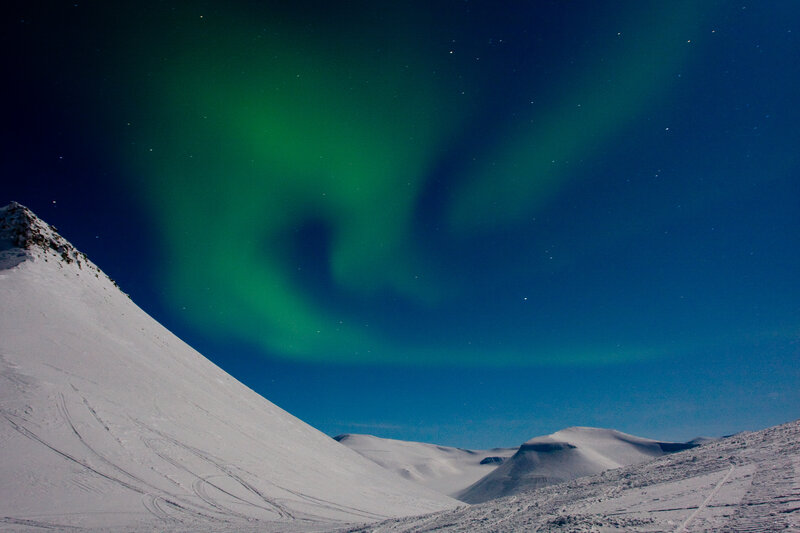 Aurora Borealis over Snow