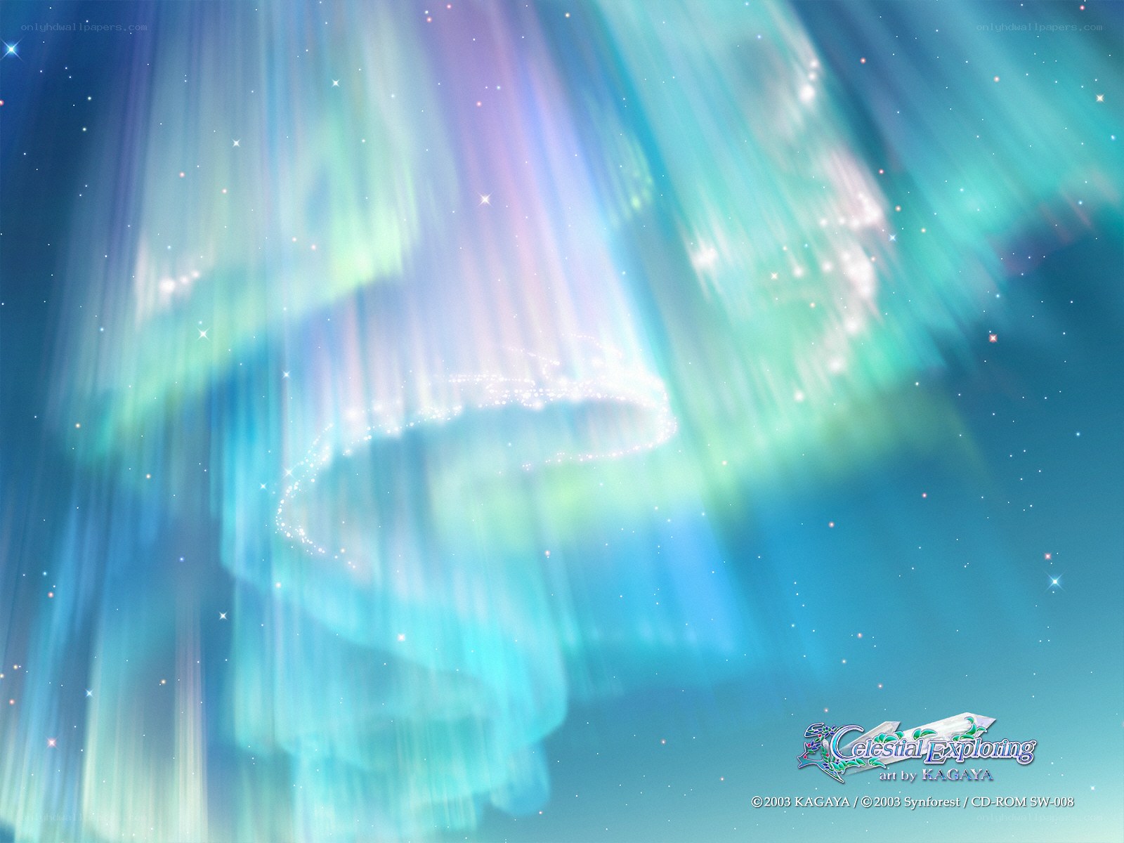 Aurora borealis with stars
