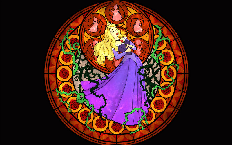 Aurora in Stained Glass — Purple