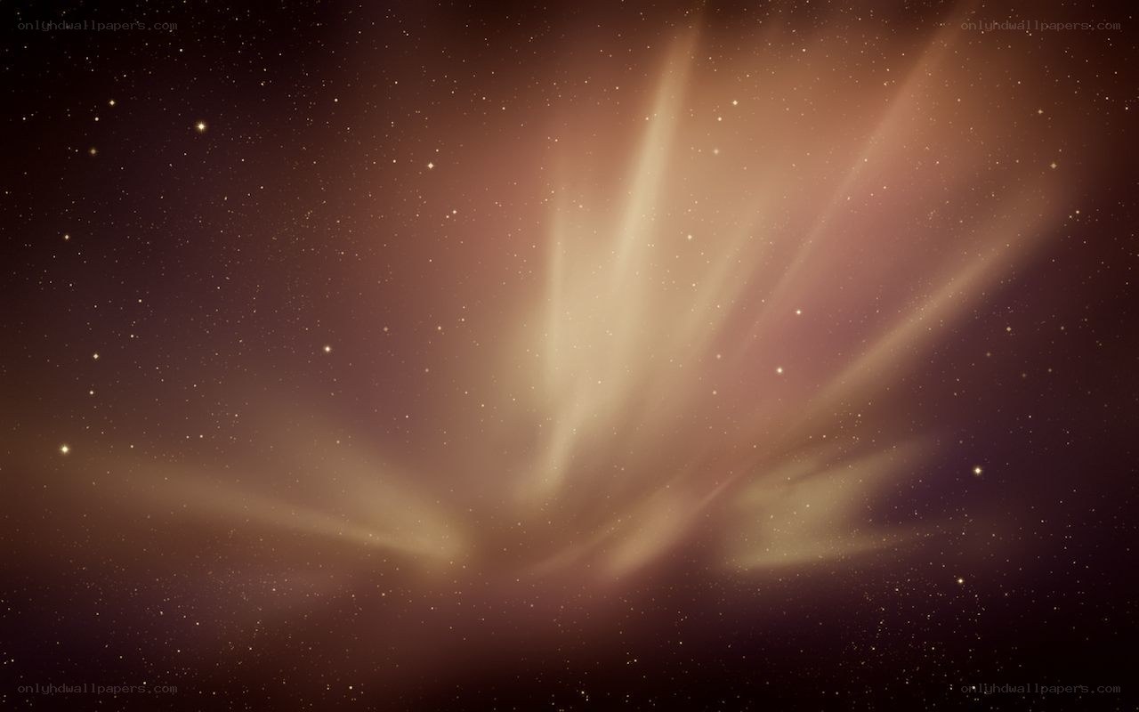 aurora in starry sky